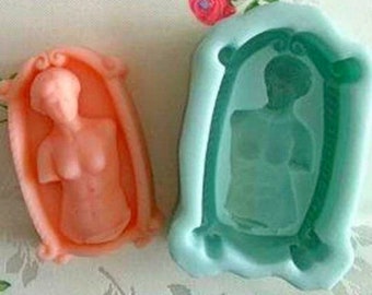 Siliconen mal voor vrouwenlichaam: zeep, kaars, giethars