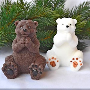 3D Polar Bear Silicone Mold: Soap & Candle Making