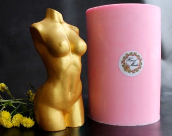 Female Torso Silicone Mold: 8-Inch Candle & Soap Making
