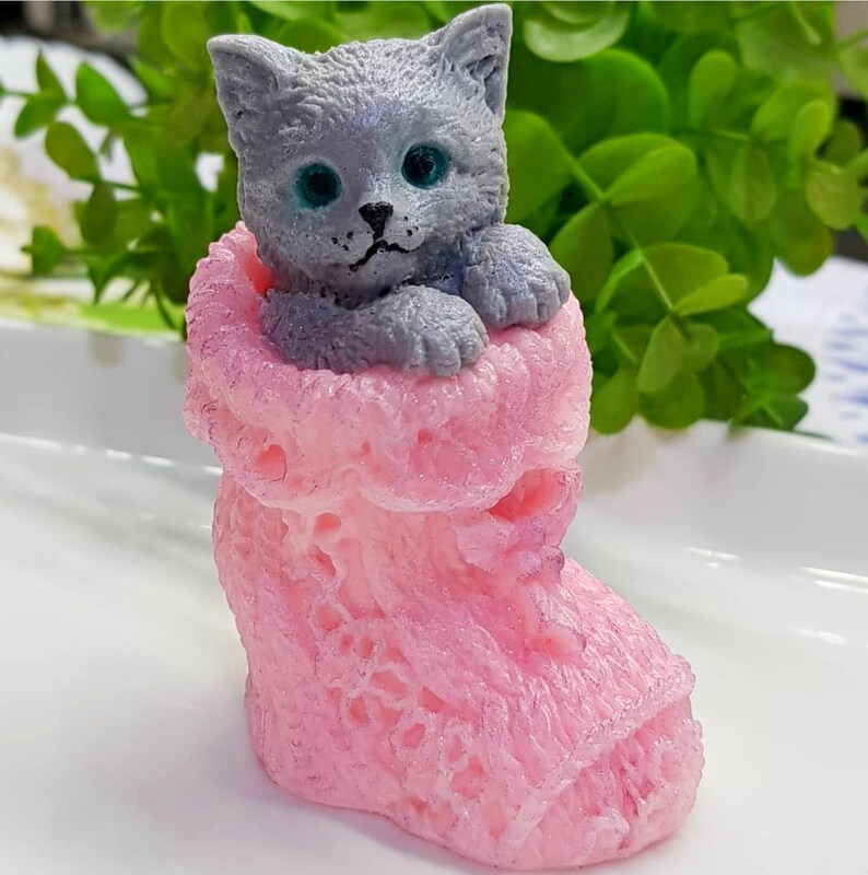 Animals Mold Cat Silicone Soap Mold Making Candle Molds Etsy