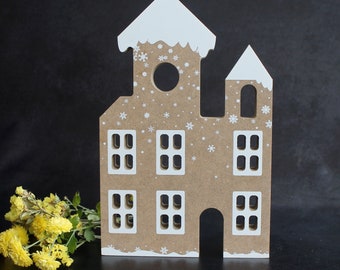 House Silicone Mold: Candle, Soap, Resin, Clay, Concrete (25x16cm)