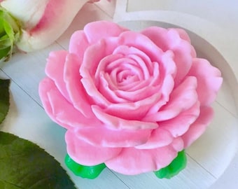 Molde de silicona de rosa 3D: Fabricación de velas y jabones florales
