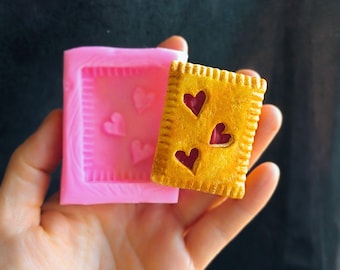 Heart Cookie Silicone Mold: Candy, Soap, Resin, Wax (5x4cm)
