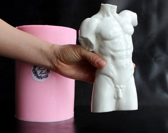 Torso Candle Mold: Silicone Soap & Resin Mold (8.5 inches)