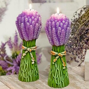 Lavendel Blumen Kerzenform: Silikonharz Seifenherstellung