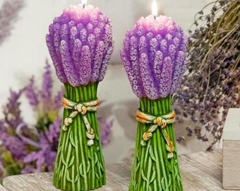 Lavender Flower Candle Mold: Silicone Resin Soap Making