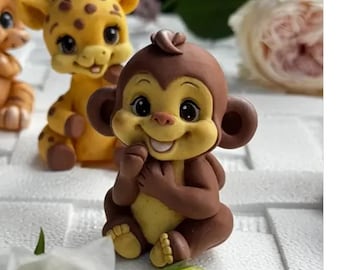 Mini Monkey Silicone Mold: Animal Resin, Soap, Candle Making