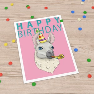 Carte d’anniversaire Lama