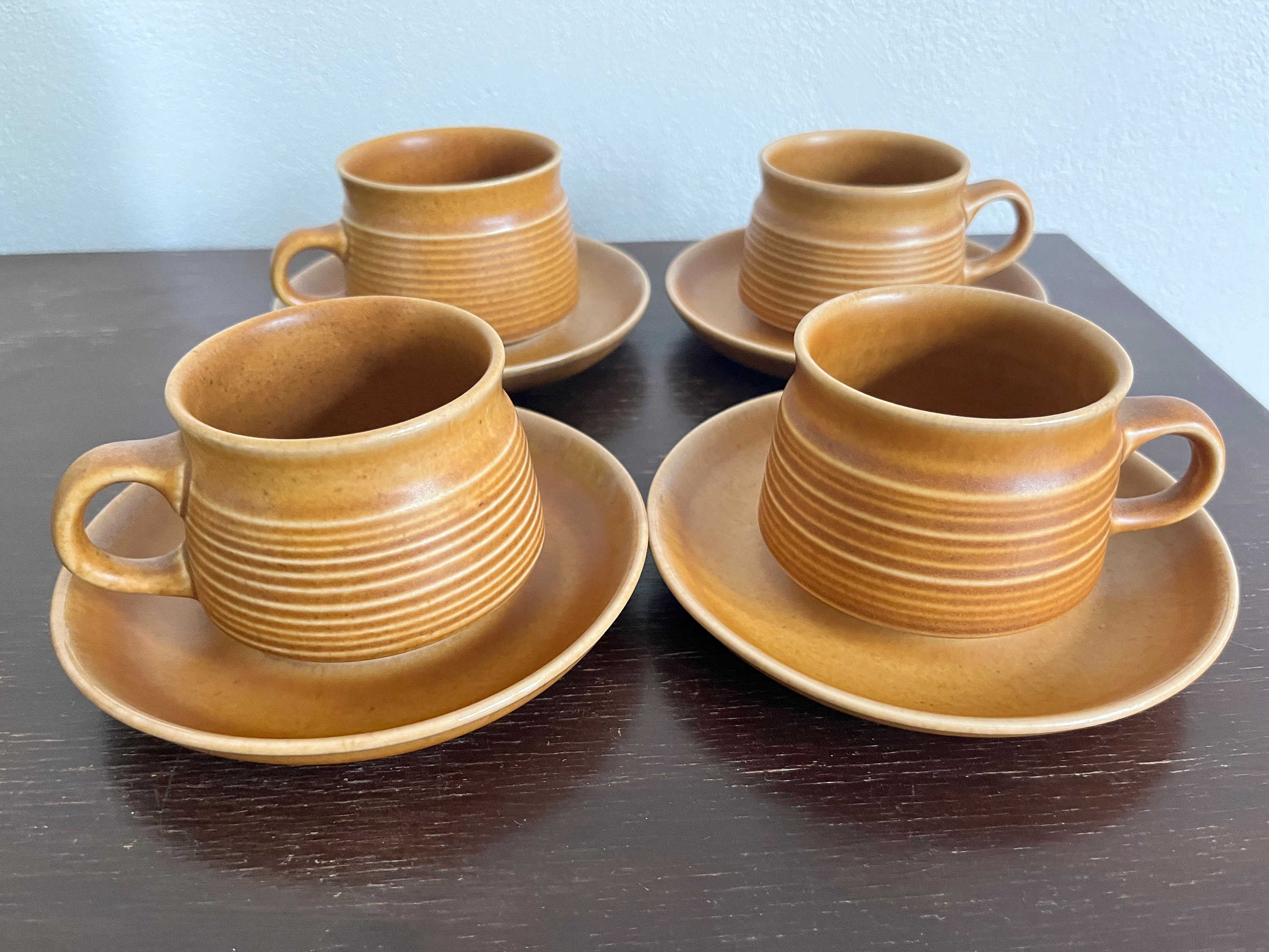 Langley Canterbury Cups and Saucer Set of Four (eight