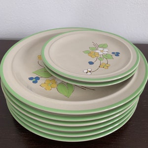 JI Stonecrest Andre Ponche April Song Dinnerware - Eight (8) Piece Set - 6 plates, 2 bread plates