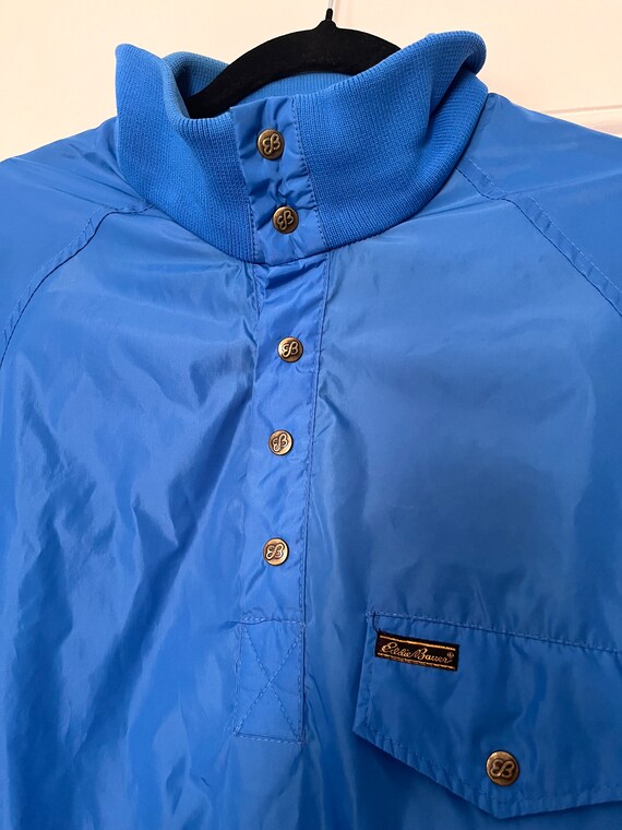 Vintage Eddie Bauer Pullover Windbreaker - Blue -… - image 4