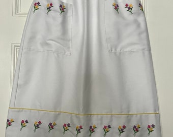 Vintage Embroidered Floral Skirt