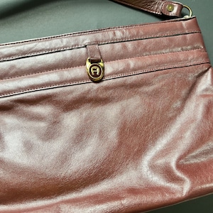Vintage Etienne Aigner Cordova Red Oxblood Purse Clutch