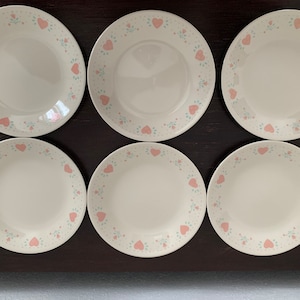Vintage Corelle Forever Yours  - Bread Dessert Plates - Set of Six (6)