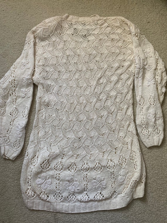 Express Tricot Handknitted V Neck Sweater – Size … - image 3