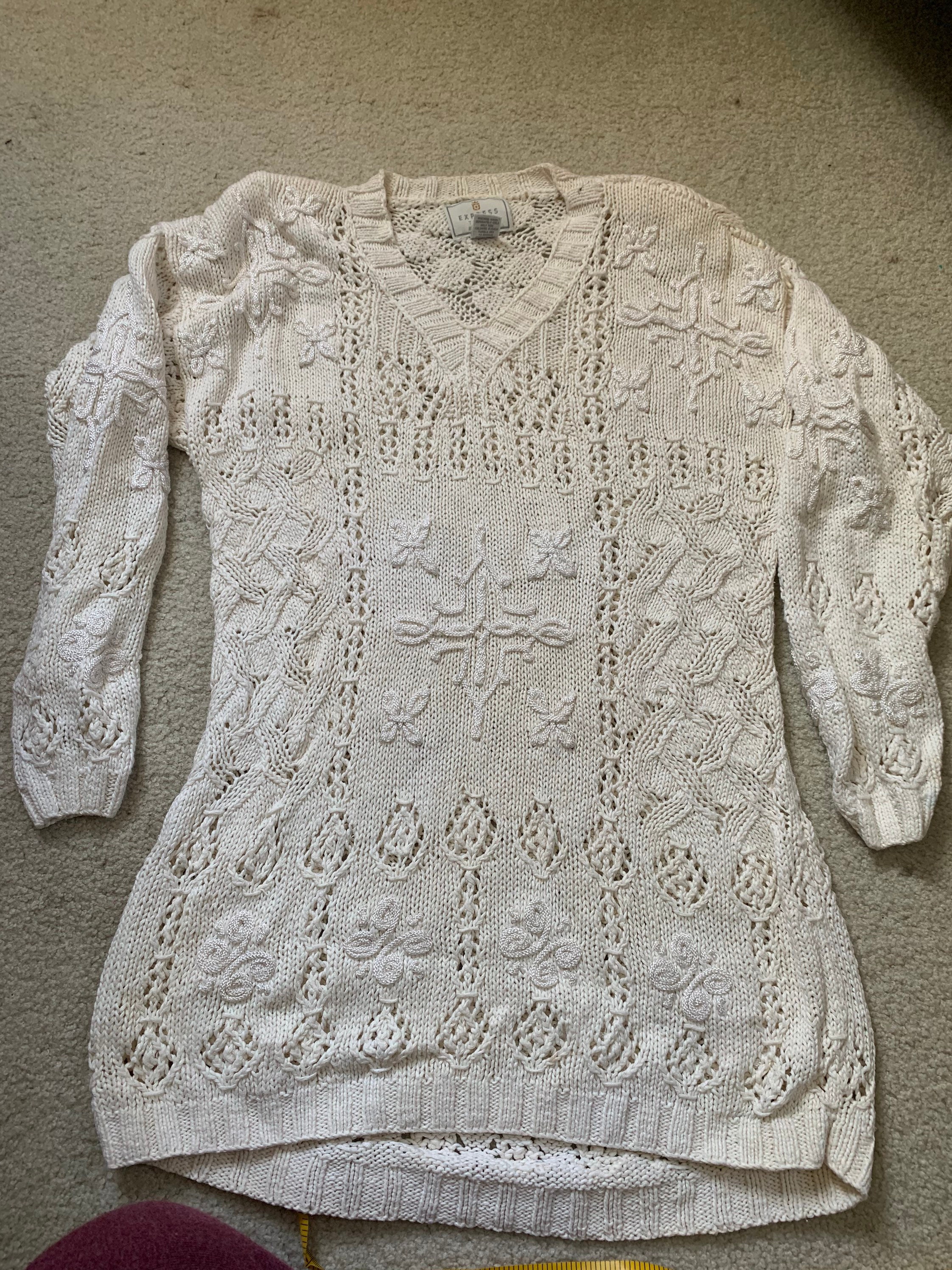 Express Tricot Handknitted V Neck Sweater – Size Medium - Etsy