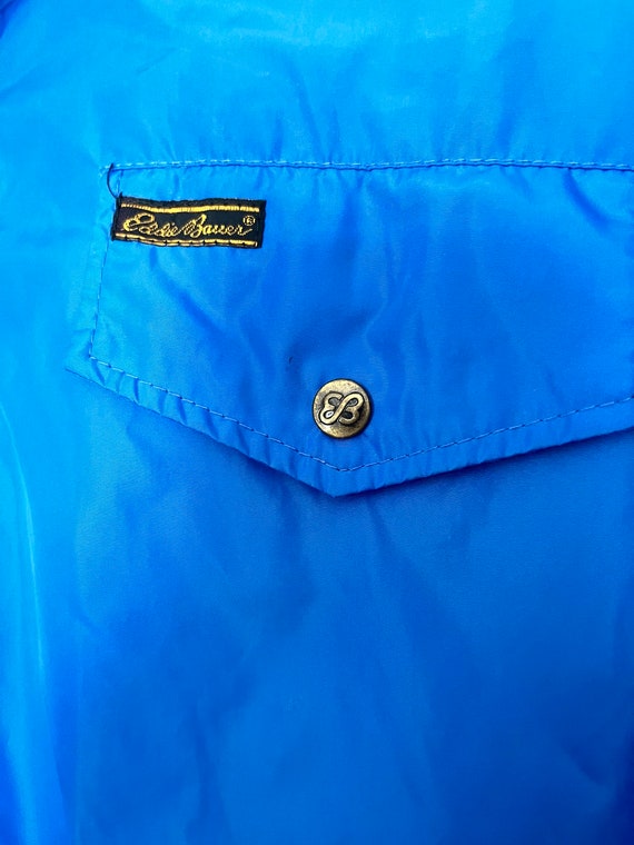 Vintage Eddie Bauer Pullover Windbreaker - Blue -… - image 3