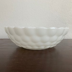 Vintage Anchor Hocking Milk Glass Bubble Bowl