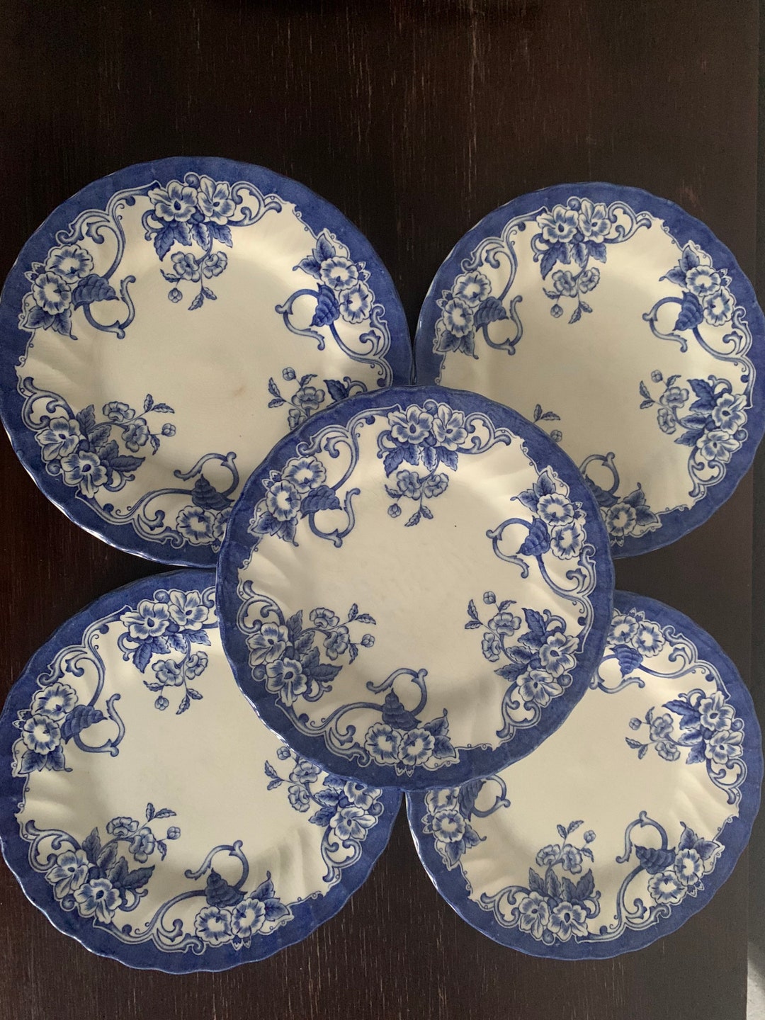 Vintage Myott Chelsea Garden Bloomingdales 7.5 Dessert Plates Set of