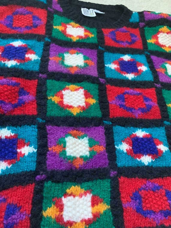 Crescendo Multicolor Wool Sweater – Size Medium