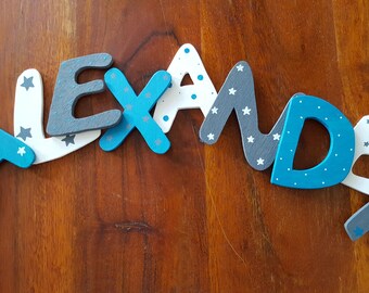 Wooden letters Stars & Points 5 letters