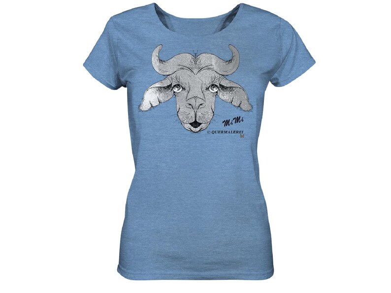 Cross Painting Women/'s Organic Melange T-Shirt Shirt MiMi SW Transfer Print