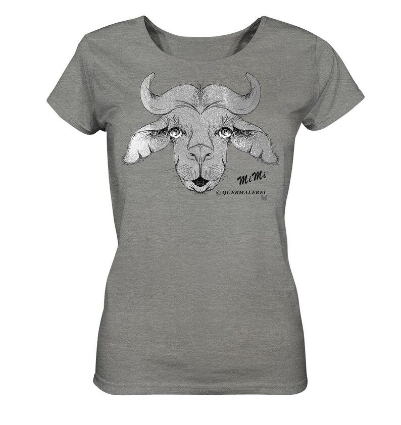 Cross Painting Women/'s Organic Melange T-Shirt Shirt MiMi SW Transfer Print