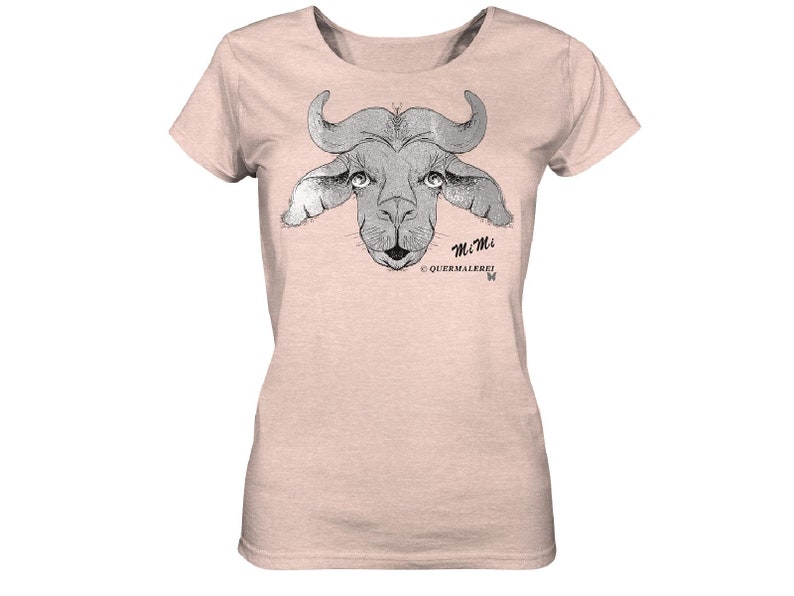 Cross Painting Women/'s Organic Melange T-Shirt Shirt MiMi SW Transfer Print