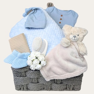 Cesta de Presentes para Bebê Menino - Momentos Aconchegantes