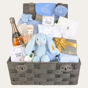 Presentes de luxo para bebês meninos - Cesta Hello Bunny