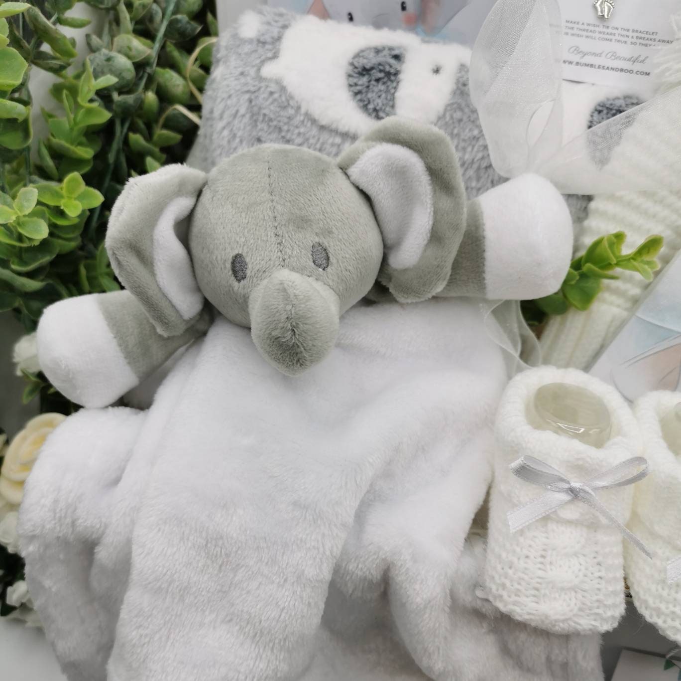 Pom Pom Elephant STUNNING BABY BOX Neutral Theme Baby Gift Etsy UK