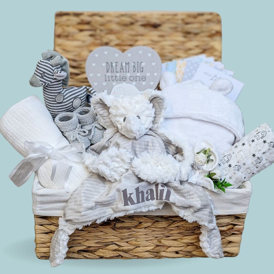 Unisex Baby Hamper Elephant and Giraffe Elephant Theme Etsy UK