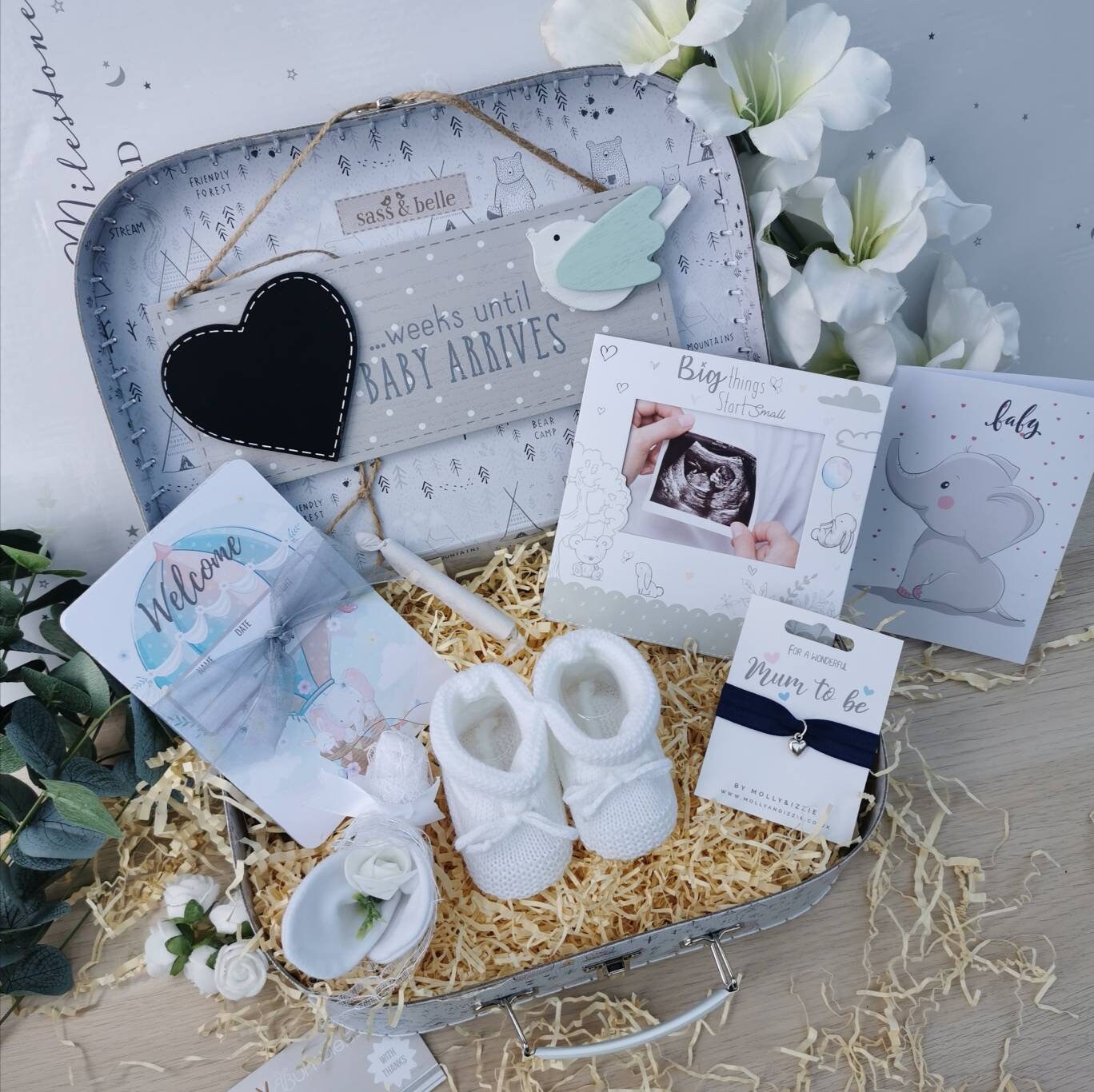 Pregnancy Hamper WEEKS UNTIL BABY Arrives Pregnancy Hamper Etsy
