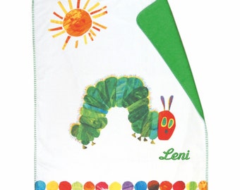 Baby Child Blanket Caterpillar with your wish name