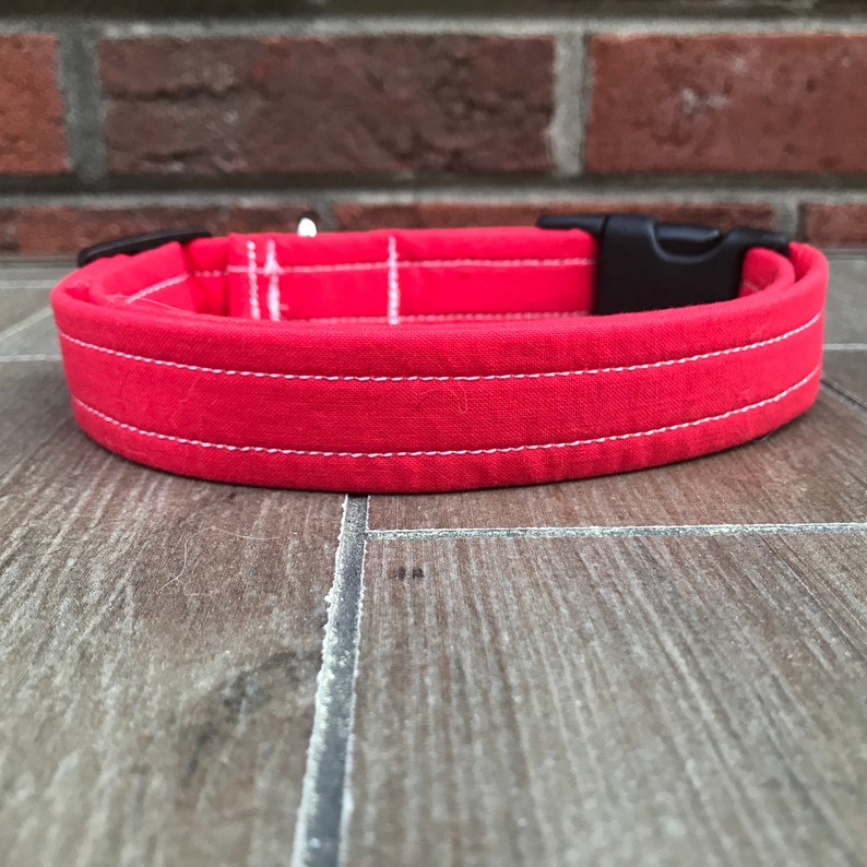 Red Dog Collar Embroidery/Personalization Martingale upgrade Etsy