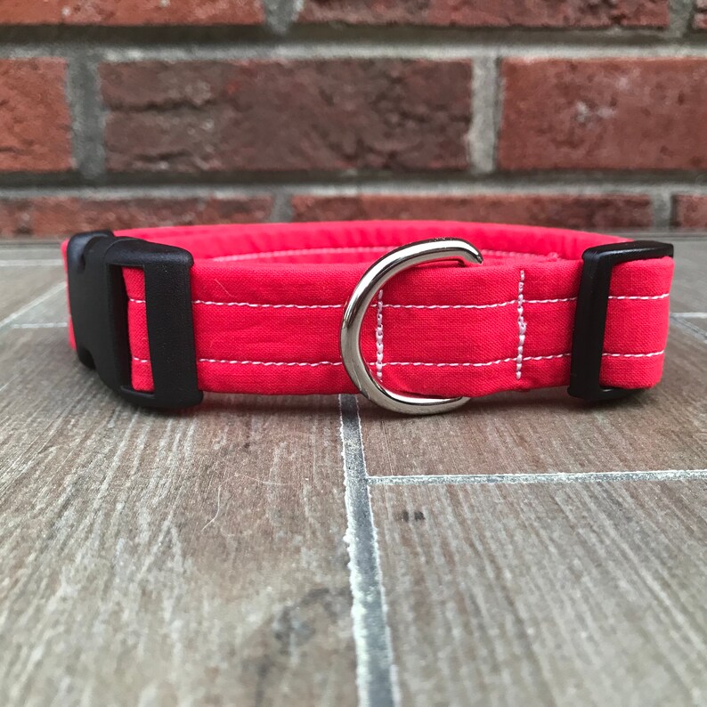 Red Dog Collar Embroidery/Personalization Martingale upgrade Etsy