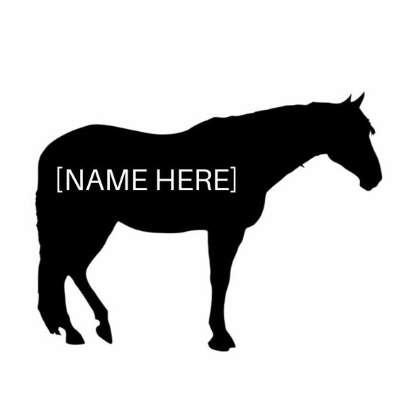 Personalized Quarter Horse Decal / Sticker Etsy