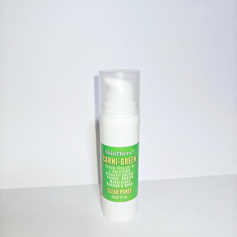 SkinThera Carni-Green Serum – L-Carnitina para equilibrar la grasa en pieles grasas imagen 1