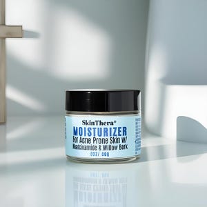 ACNE PRONE MOISTURIZER by SkinThera · Niacinamide, Hyaluronic Acid,  White Willow, Urea, Sorbitol, Panthenol, Vanilla, Argan Oil, Squalane
