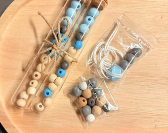 Ramadan gift for children, DIY Tasbih set, Tasbeeh set, Islam gift, Islam crafts, children's birthday, Blue Set, Ramadan Mubarak