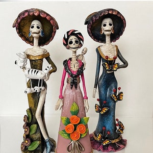 Catrina Mexicana Art Arte mexicano Dia de Los Muertos Catrina doll Catrinacatrina avgskull art coco image 1