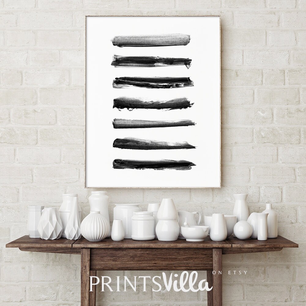 Abstract Line Art Black And White Art Abstract Art Print Etsy