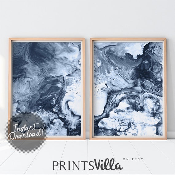 Abstract Art Set Of 2 Prints Abstract Painting Abstract Etsy