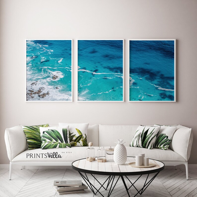 Coastal Prints Set Of 3 Wall Art Nature Photography Ocean Etsy