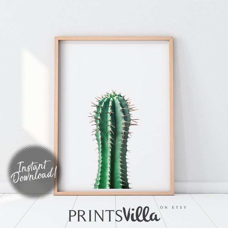 Cactus Prints Printable Cacti Wall Art Minimalist Botanical Etsy