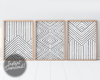 Geometric diamond triangle print \u2013 Geometric prints \u2013 Scandinavian print \u2013 Scandi art \u2013 Mid Century art \u2013 Wall art \u2013 Home decor \u2013 GEO024