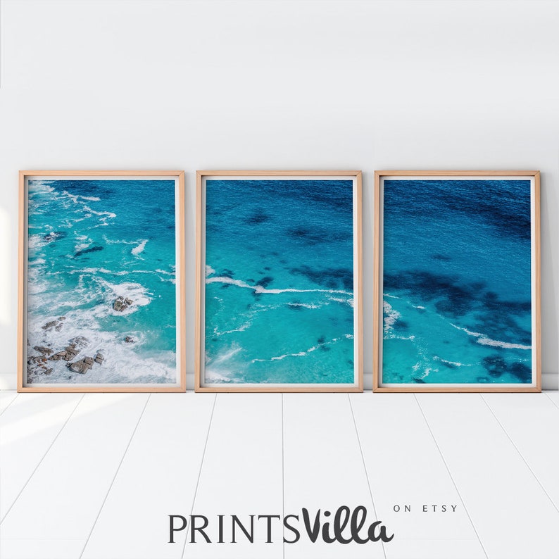 Coastal Prints Set Of 3 Wall Art Nature Photography Ocean Etsy