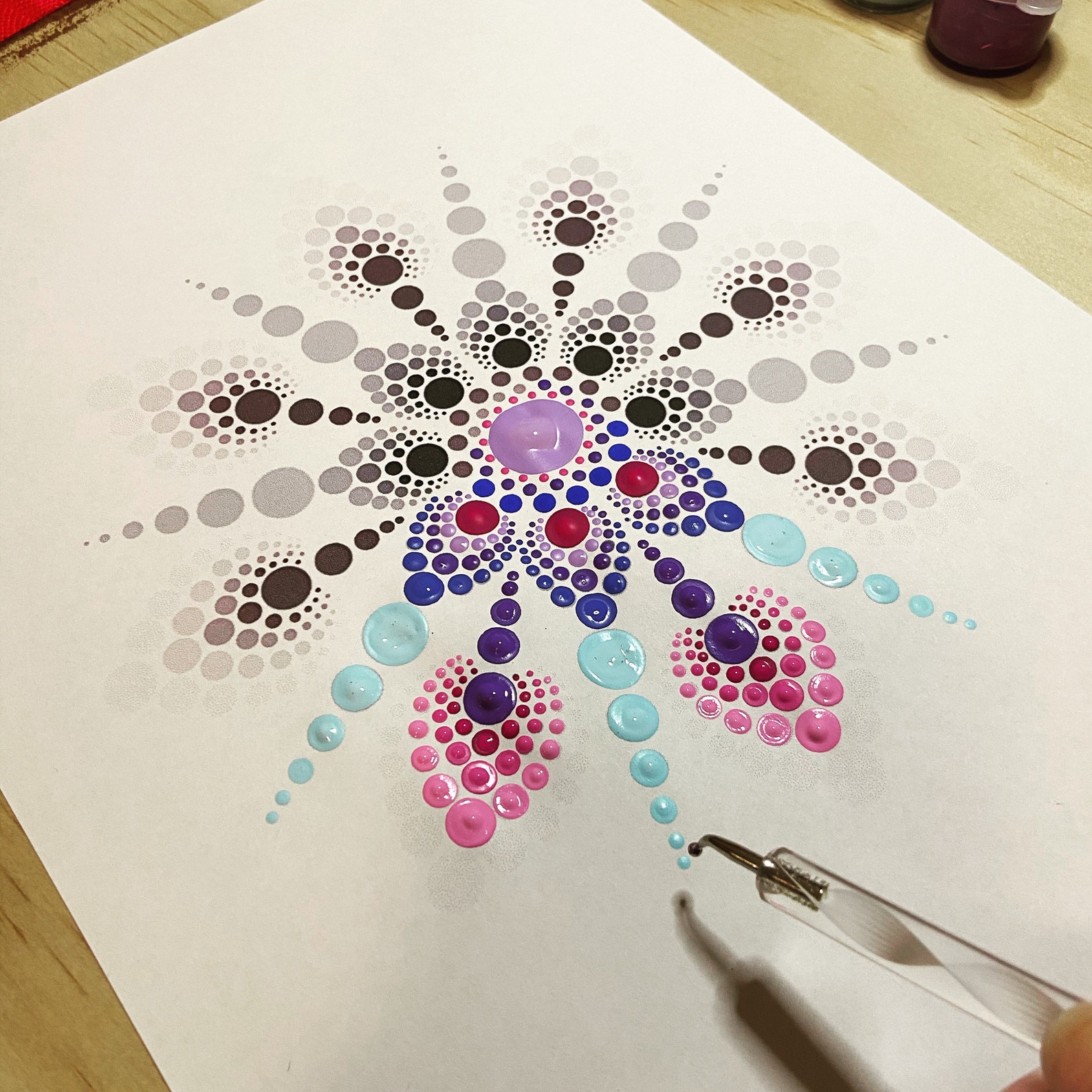 Top Dot Pattern 3 DOT ART Tutorial Dotting Pattern Etsy