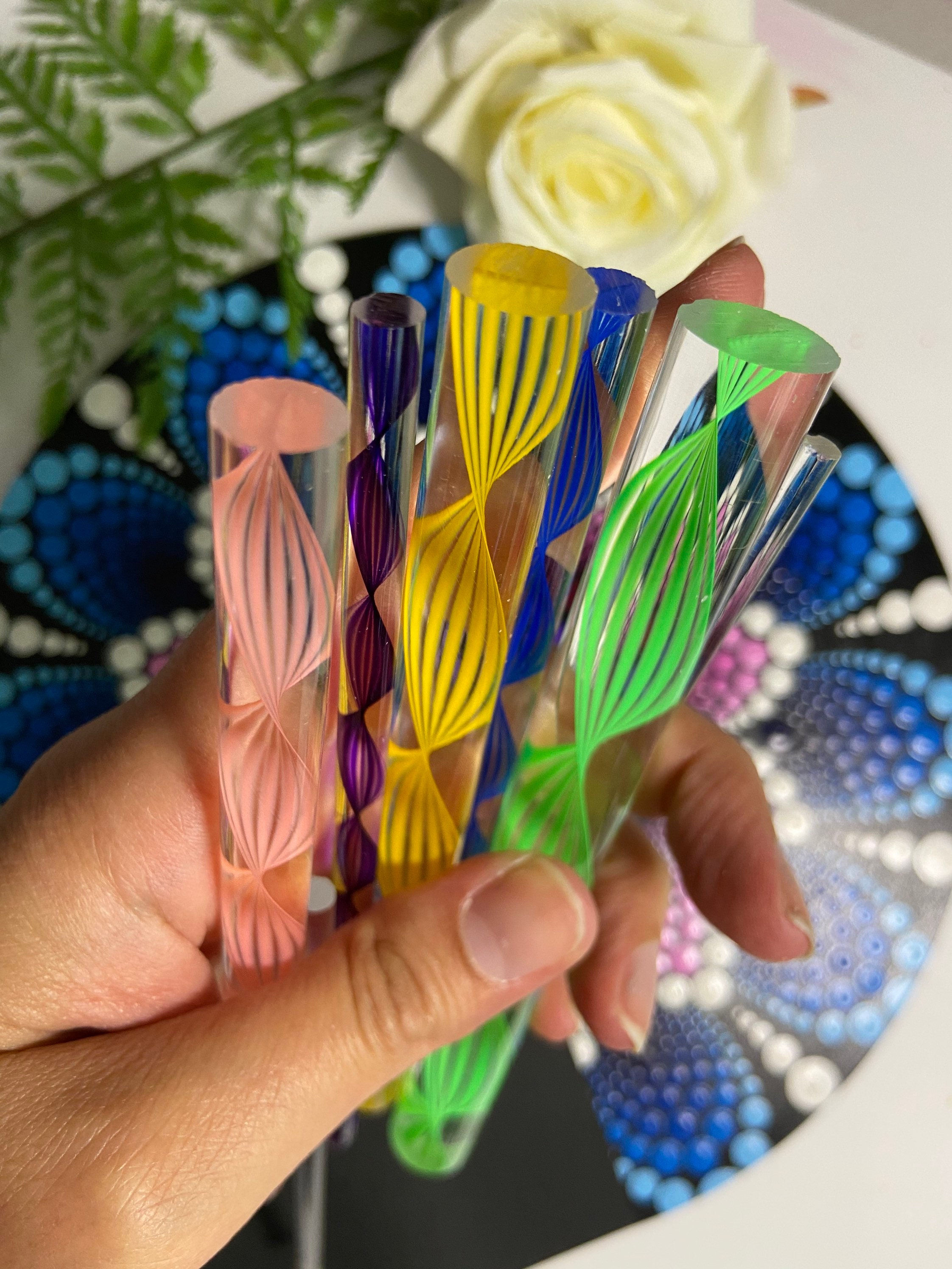 Dotting Tools Set of 8 Acrylic rods Dot Mandala Tools Etsy