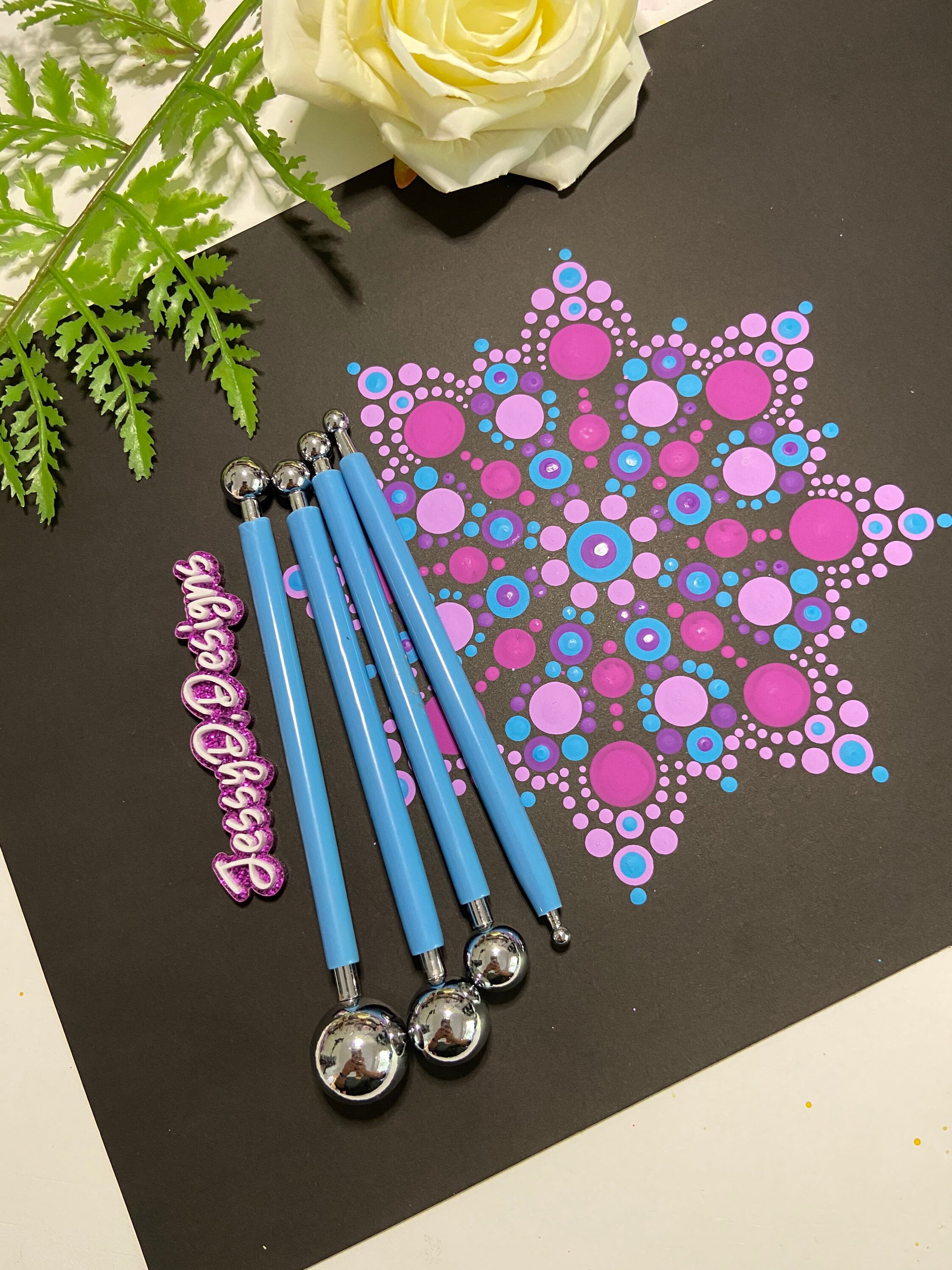 DOT ART Tools Set of 4 Metal ball tip 8 different sizes Etsy